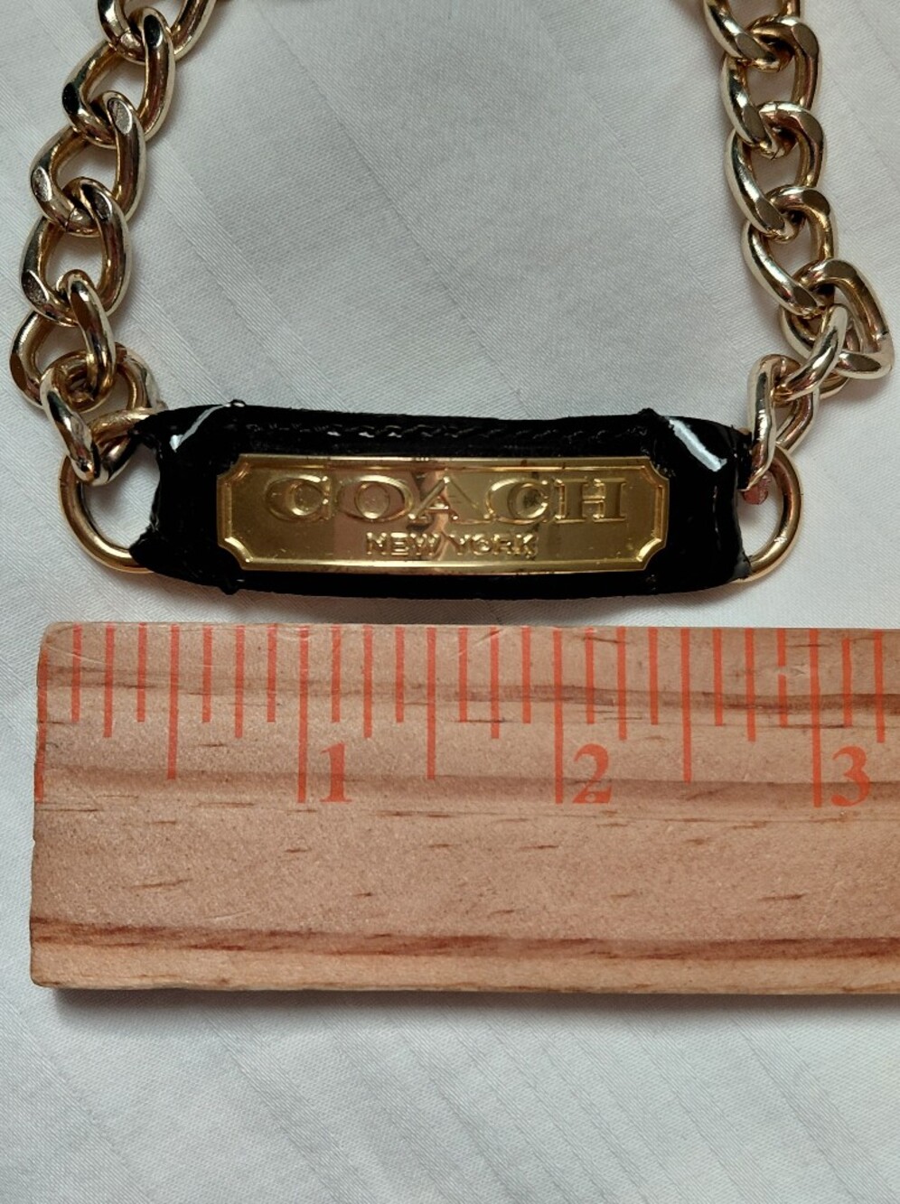 Coach Gold Brown Leather Bracelet - Picture 3 of 4